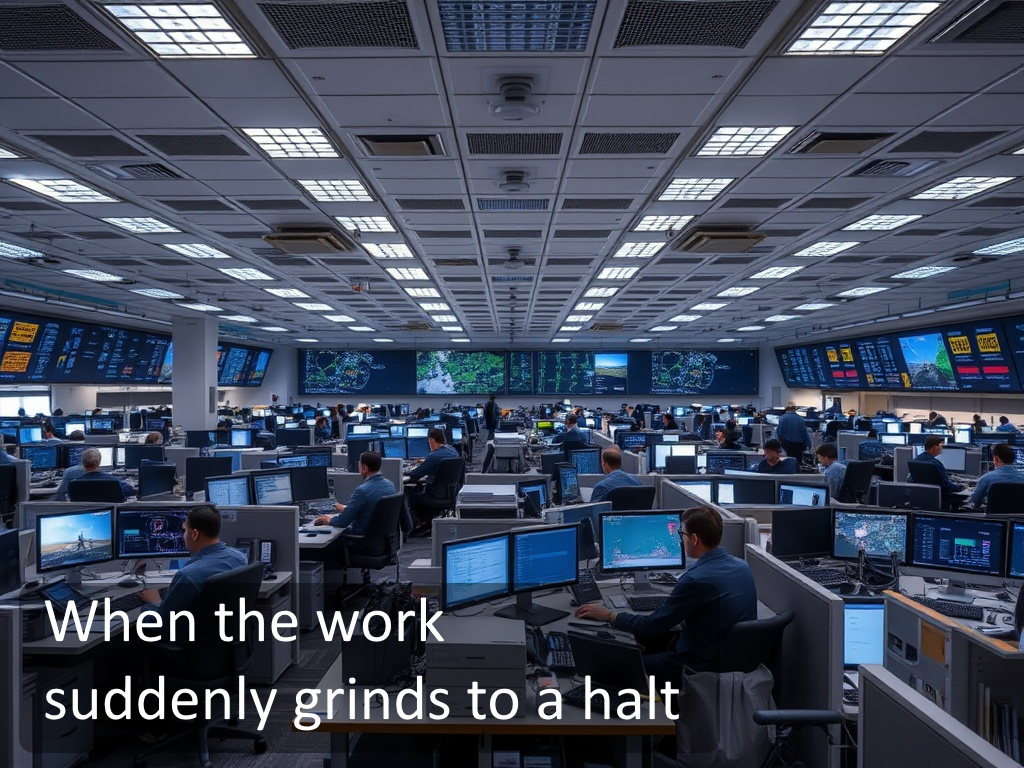 When the work suddenly grinds to a halt