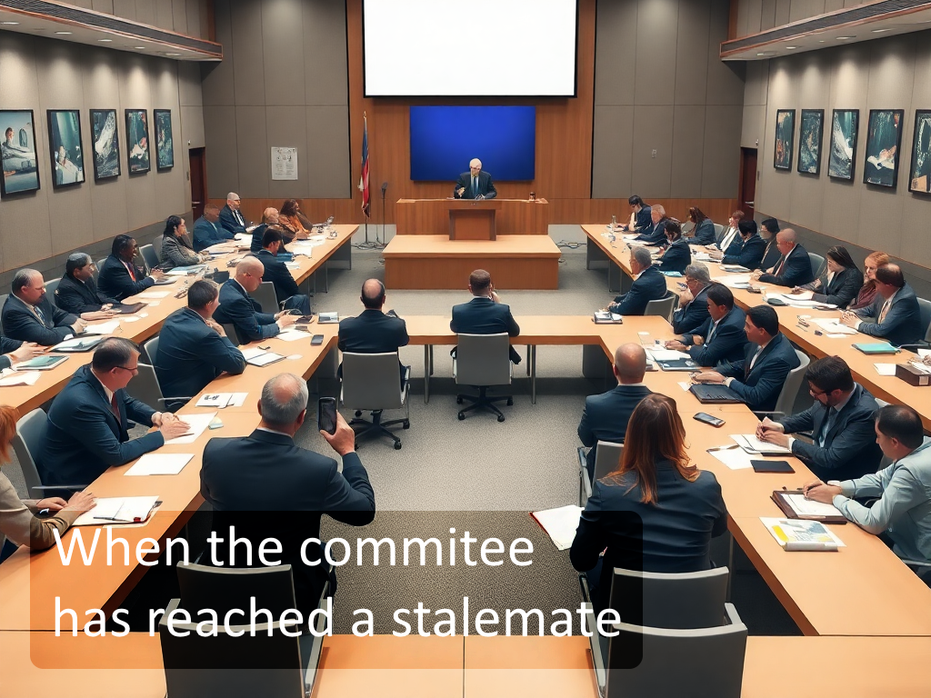 When the commitee has reached a stalemate