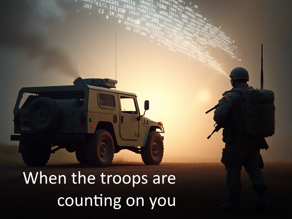 When the troops are counting on you